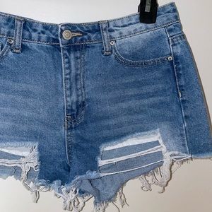LIKE NEW CUT OFF DISTRESSED DENIM SHORTS